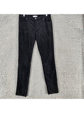 Loft Jeans Womens 27 Black Stretch Mid Rise Modern Skinny
